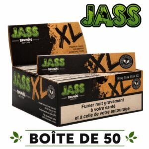 Feuilles JASS Brown XL – King Size Slim Boîte de 50 carnets