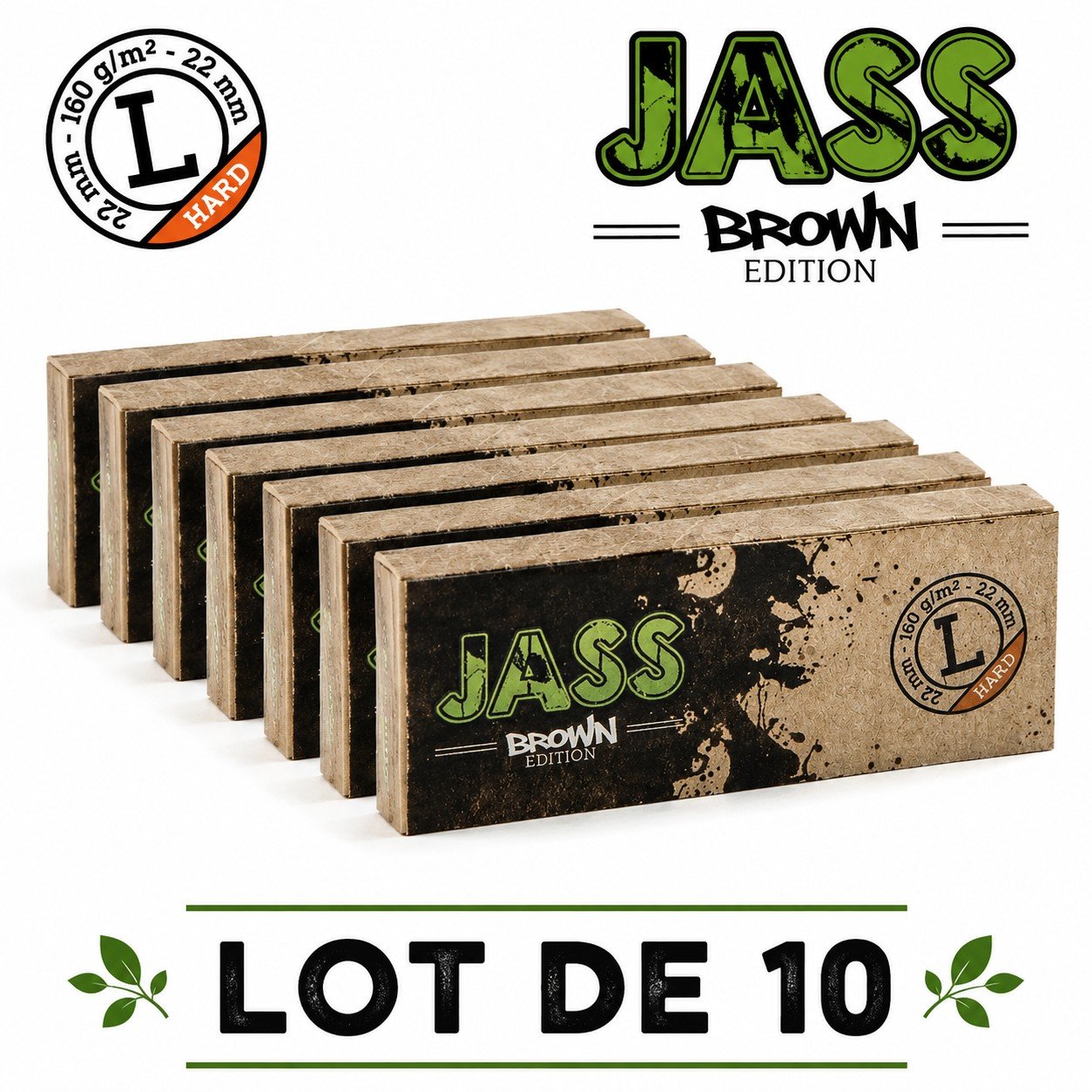 Jass Filtre Carton Brown Hard L, Lot de 1à Carnets