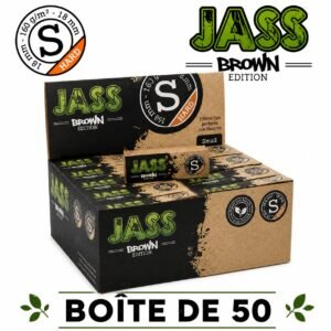 Jass Filtre Carton Brown Hard S, Boite de 50 carnets.