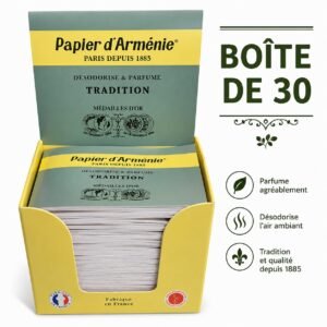 Papier d'Arménie Tradition, présentoir de 30 carnets de 36 lamelles